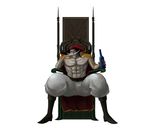  edward_newgate facial_hair highres kiyonao male_focus mustache one_piece solo throne white_hair 