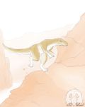  2018 adventure albertosaurus canyon claws digital_media_(artwork) dinosaur feral landscape male mountain reptile rock running scalie shanji solo theropod turmash tyrannosaurid 