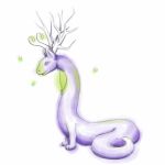  ambiguous_gender antlers biped bipedal_feral feral fleep fur glowbug glowing_throat horn pharoahqueen purple_body purple_fur simple_background solo tendrils white_background 