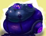  anthro belly big_belly blue_body blue_fur blueberry_inflation bodily_fluids breasts clothed clothing domestic_cat expansion felid feline felis female fur hyper immobile inflation lactating lactating_through_clothing mammal midriff slightly_chubby solo unknown_artist wet wet_clothing 