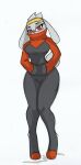  anthro big_breasts blush breasts female generation_8_pokemon hi_res nintendo pace-maker pokemon pokemon_(species) raboot small_waist solo thick_thighs wide_hips 