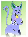  &lt;3 absurd_res animal_print arm_warmers armwear big_breasts bovid bovine bow_tie breasts cattle clothing cow_lingerie cow_outfit cow_print cowbell eeveelution espeon female fur generation_2_pokemon hi_res horn legwear mammal nintendo pokemon pokemon_(species) purple_body purple_fur thick_thighs thigh_highs 