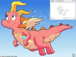  cassie_(dragon_tales) child dragon dragon_tales female hi_res model_sheet on_model scalie solo trias western_dragon young 