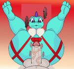  anthro anus bdsm big_breasts big_butt blue_body bondage bound breasts butt crocodile crocodilian crocodylid feet female generation_2_pokemon genitals jade_the_shiny_totodile nintendo onomatopoeia penetration penile penile_penetration penis_in_pussy pokemon pokemon_(species) pussy reptile ribbon_bondage ribbons scalie shiny_pokemon sir_daniels solo sound_effects spread_anus spread_butt spread_legs spreading text totodile vaginal vaginal_penetration 