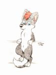  absurd_res anthro canid canine cute_expression cute_eyes fur hi_res inner_ear_fluff male mammal smile solo suresh tail tail_tuft tuft yordraw 