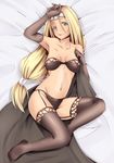  bad_id bad_pixiv_id black_legwear black_panties blonde_hair blue_eyes bra circlet dakimakura dragon_quest dragon_quest_vi elbow_gloves feet full_body garter_straps gloves legs lingerie long_hair low-tied_long_hair mireyu panties pipa ponytail sexy_underwear_(dq) solo thighhighs toes underwear underwear_only 