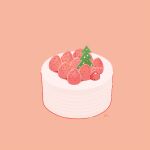  bird cake cake_decoration chai_(drawingchisanne) christmas_cake commentary_request food food_focus fruit looking_at_viewer no_humans on_food original simple_background strawberry strawberry_shortcake sweets_bird translation_request undersized_animal 
