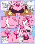  &lt;3 anthro bag big_breasts big_butt bodily_fluids breast_milking breasts butt cum cum_in_ass cum_in_pussy cum_inside english_text eye_patch eyewear female genital_fluids genitals hair hi_res kirby_(series) kirby_and_the_forgotten_land lactating lewdchuu_(artist) nintendo nipple_piercing nipples p.k-98 piercing pink_body pink_hair pussy solo text 