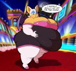  absurd_res anthro bat big_breasts breasts female hi_res huge_belly huge_breasts mammal morbidly_obese obese overweight rouge_the_bat roxas617 sega solo sonic_the_hedgehog_(series) 