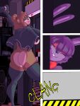  animatronic anthro bear big_breasts bodily_fluids bonnie_(cally3d) bonnie_(fnaf) bow_tie breasts brown_body brown_fur butt clothing cryptiacurves cum digital_media_(artwork) duo female female/female five_nights_at_freddy&#039;s freddy_(fnaf) fredina&#039;s_nightclub fredina_(cally3d) fur genital_fluids gryvvath hair hi_res huge_breasts lagomorph leaking_cum legwear leporid looking_at_viewer machine mammal nude pussy_juice rabbit robot scottgames simple_background smile thick_thighs 