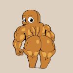  ambiguous_gender azllimaz big_butt black_eyes brown_body butt electronic_arts elemental_creature elemental_humanoid flora_fauna grey_background hi_res huge_butt humanoid looking_at_viewer looking_back looking_back_at_viewer muscular nude plant plant_humanoid plants_vs._zombies popcap_games rear_view simple_background smile solo wall-nut 