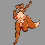  anthro areola balls big_areola big_breasts big_tail black_lipstick breasts canid canine chubby_female digital_drawing_(artwork) digital_media_(artwork) female fox genitals gynomorph hi_res intersex karen_the_fox_(mexisabine) lipstick makeup mammal mexisabine nipples nude open_mouth penis red_fox slightly_chubby solo tail thick_thighs trans_(lore) trans_woman_(lore) wide_hips 
