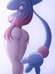  absurd_res anthro big_breasts big_butt black_eyes black_sclera blue_hair breasts butt female generation_8_pokemon hair hatterene hi_res huge_breasts huge_thighs humanoid japy7u7 long_hair looking_at_viewer nintendo not_furry pink_hair pokemon pokemon_(species) simple_background smile solo thick_thighs white_body white_eyes wide_hips 