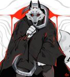  absurd_res anthro black_sclera canid canine canis cloak clothing death_(puss_in_boots) graysheartart hi_res male mammal red_eyes sickle solo wolf 