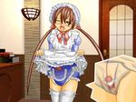  1girl adult_baby adultbaby brown_hair diaper discreet_vibrator female girl long_hair maid omutsu twintails vibrator 