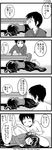  1girl 4koma casual comic greyscale headband kandanchi kyon monochrome nude suzumiya_haruhi suzumiya_haruhi_no_yuuutsu translated 