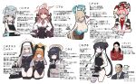  1boy 6+girls absurdres animal_ear_fluff animal_ears arona&#039;s_sensei_doodle_(blue_archive) aru_(blue_archive) asuna_(blue_archive) asuna_(bunny)_(blue_archive) asymmetrical_bangs bag bags_under_eyes bangs bare_shoulders black_dress black_hair black_leotard black_one-piece_swimsuit blonde_hair blue_archive blue_bow blue_eyes blue_hairband blue_leotard blue_neckerchief blunt_bangs blush book bow bowtie braid breasts cardigan china_dress chinese_clothes closed_mouth coat coat_on_shoulders collared_shirt commentary_request cropped_legs cross_hair_ornament crossed_arms demon_horns detached_collar double_bun dragon_print dress dress_shirt explosion extra_ears fake_animal_ears flower gashitani gloves grey_hair grin groin habit hair_bun hair_flower hair_ornament hair_over_one_eye hairband halo heart highres holding holding_book horns jacket justina_follower_(blue_archive) kisaki_(blue_archive) large_breasts latex latex_leotard leotard long_hair long_sleeves looking_at_viewer low_twintails mari_(blue_archive) mole mole_on_breast multiple_girls neck_ribbon neckerchief neru_(blue_archive) neru_(bunny)_(blue_archive) nun official_alternate_costume one-piece_swimsuit open_clothes open_jacket orange_eyes orange_hair pink_hair playboy_bunny rabbit_ears red_bow red_bowtie red_eyes red_leotard ribbon sakurako_(blue_archive) sensei_(blue_archive) shiroko_(blue_archive) shirt short_dress simple_background single_braid sleeveless sleeveless_dress small_breasts smile standing swept_bangs swimsuit traditional_bowtie translation_request twintails ui_(blue_archive) white_background white_gloves white_shirt wolf_ears 
