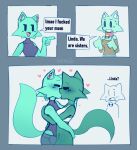  3_panel_comic anthro bottomless clothed clothing comic daughter domestic_cat english_text felid feline felis female group humor incest_(lore) kissing linda_(nekuzx) mammal melina_(nekuzx) mother mother_and_child mother_and_daughter nekuzx parent parent_and_child profanity sara_(nekuzx) text trio 