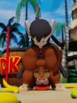  3d_(artwork) absurd_res anal anthro ape banana barrel black_body black_fur blender_(software) bodily_fluids brown_body brown_fur butt chimpanzee diddy_kong digital_media_(artwork) donkey_kong_(series) doommusk drooling duo fan_character food fruit fur haplorhine hi_res lire_(doommusk) male male/male mammal monkey nintendo oral pan_(genus) plant presenting presenting_hindquarters primate rimming saliva sex staff 