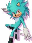  5_fingers anthro boots clothing crest_the_hedgehog eulipotyphlan fan_character fingers footwear fur gloves green_body green_fur hair handwear hedgehog hi_res male mammal mobian_hedgehog multicolored_body multicolored_fur prismanoodle_(artist) quills sega simple_background smile solo sonic_the_hedgehog_(series) tail two_tone_body two_tone_fur yellow_eyes 