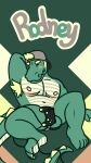  absurd_res alligator alligatorid andromorph anthro armpit_hair body_hair clothed clothing controller crocodilian eyebrows green_body hair hi_res intersex lewdliege lying nipples partially_clothed reptile scalie scar solo text trans_(lore) trans_man_(lore) wallpaper 