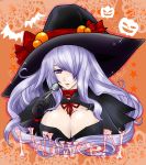  1girl breasts camilla_(fire_emblem_if) cleavage fire_emblem hat large_breasts long_hair nintendo purple_eyes purple_hair tagme witch_hat 