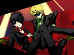  bad_id bad_pixiv_id blonde_hair kamijou_touma multiple_boys sunglasses to_aru_majutsu_no_index tsuchimikado_motoharu 