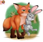  digital_media_(artwork) disney duo female feral feralized fox_tail judy_hopps male male/female moon_pearl nick_wilde nude rabbit_ears silly smile smirk smug succubi_samus unimpressed zootopia 