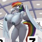  1:1 2021 5_fingers alternate_version_at_source anthro areola artist_name big_breasts breasts digital_media_(artwork) equid equine feathered_wings feathers female fingers friendship_is_magic genitals hair hasbro huge_breasts kevinsano mammal multicolored_hair multicolored_tail my_little_pony navel nipples nude pegasus pussy rainbow_dash_(mlp) rainbow_hair rainbow_tail signature solo tail wings 