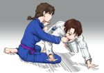  2girls dougi highres judo multiple_girls torii_seiji two 