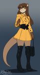  2023 anthro breasts clothed clothing digital_media_(artwork) female hi_res kittydee mammal mustelid otter solo standing tail 