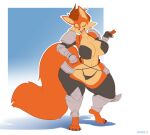 2021 anthro areola_outline armor big_breasts biped breasts brown_hair clothed clothing eyes_closed female fluffy fluffy_tail hair hi_res mammal nipple_outline open_mouth plantigrade raised_heel rodent schwoo sciurid skimpy solo tail tree_squirrel unconvincing_armor 