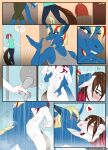  &lt;3 alirfesta_felastis anthro breasts chubby_female comic cute_expression dessert digital_media_(artwork) duo equi equid equine equis_universe exclusive female female/female food hi_res horse ki&#039;rinaes kissing mammal muscular muscular_female nipples nude selfie shower sunny_vacation sunny_way sunny_way_(character) 