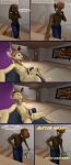  3d_(artwork) absurd_res anthro button_mash_(mlp) clothed clothing comic cream_heart_(mlp) dialogue digital_media_(artwork) duo equid equine fan_character female friendship_is_magic hasbro hi_res horse living_room male male/female mammal masturbation mother mother_and_child mother_and_son my_little_pony parent parent_and_child pony son spud-arts topless topless_male 