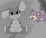  archerteamr_artist butt digital_media_(artwork) female feral fur generation_1_pokemon looking_at_viewer mammal mouse murid murine nintendo nude pokemon pokemon_(species) rattata rodent sciurid simple_background smile solo white_background white_body white_fur 