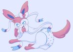  absurd_res clothing eeveelution female feral generation_6_pokemon genitals hi_res kouhaku773 lying nintendo on_back pokemon pokemon_(species) pussy solo sylveon underwear 