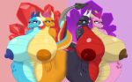  activision anthro breasts conjoined cynder dragon ember_(spyro) female friendship_is_magic genitals group hasbro hi_res my_little_pony pilot129 princess_ember_(mlp) pussy smolder_(mlp) spyro_the_dragon 