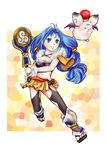  blue_hair breasts cleavage final_fantasy final_fantasy_crystal_chronicles midriff mog red_eyes selkie 