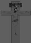  absurdres highres horror_(theme) jesus monochrome non-web_source 