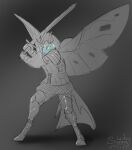  anthro armor arthropod changeling digital_drawing_(artwork) digital_media_(artwork) equid equine exoskeleton friendship_is_magic glowing glowing_eyes hasbro hi_res horn horse knight male mammal melee_weapon my_little_pony patreon reward solo spread_wings sunny_way sword warrior weapon wings 