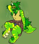  absurd_res ambiguous_gender anonymous_artist anthro armpit_hair beard blush bodily_fluids body_hair ddsn facial_hair gecko hair hair_bun hairy hi_res horn lizard musk nonbinary_(lore) paws pubes raised_paw reptile scalie solo sweat unicorn_horn upskirt xanthias_akrid 