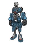  english_commentary full_body highres looking_ahead mecha mixed-language_commentary no_humans oka_paya original robot science_fiction solo standing white_background white_eyes 
