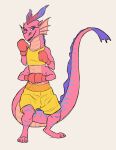  absurd_res bottomwear boxing clothing dragon drawing-4ever female hi_res luck_(disambiguation) mythology shorts solo sport sportswear 
