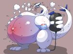  &lt;3 2020 anthro areola belly belly_markings big_areola big_belly big_breasts big_nipples blue_body blue_clothing blue_scales blue_tail bodily_fluids breasts clothing crying female generation_2_pokemon hage hi_res holding_object huge_breasts hyper hyper_belly inflation inflation_fetish legendary_pokemon looking_pleasured lugia markings motion_lines multicolored_body multicolored_scales navel nintendo nipples outie_navel paws pink_areola pokemon pokemon_(species) scales solo sweat tail tears tongue tongue_out two_tone_body two_tone_scales two_tone_tail white_body white_scales white_tail 
