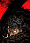  artist_request berserk black_hair cloak covered_mouth guts long_hair male_focus solo upper_body very_long_hair 