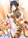  animal_costume animal_ears animal_print bird bodysuit cat_ears chinese_zodiac copyright_request costume eggplant hatsuyume hawk long_hair mount_fuji navel new_year one_eye_closed ponytail red_eyes rising_sun sidelocks skin_tight solo sunburst tail tiger_costume tiger_ears tiger_print tiger_tail uchiu_kazuma year_of_the_tiger 