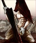  blood cosplay lowres pyramid_head scar scars silent_hill silent_hill_(movie) sword weapon 