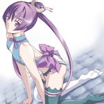  ar_tonelico ar_tonelico_iii bad_id bad_pixiv_id bare_shoulders bow finnel flat_chest garter_belt microspace mismatched_legwear panties purple_eyes purple_hair solo thighhighs twintails underwear 