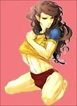  dezarm inazuma_eleven inazuma_eleven_(series) long_hair male male_focus red_eyes saginuma_osamu sexually_suggestive suggestive 