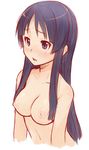  akiyama_mio bad_id bad_pixiv_id black_hair blush breasts face ha-ru hime_cut k-on! large_breasts long_hair nipples nude solo upper_body 